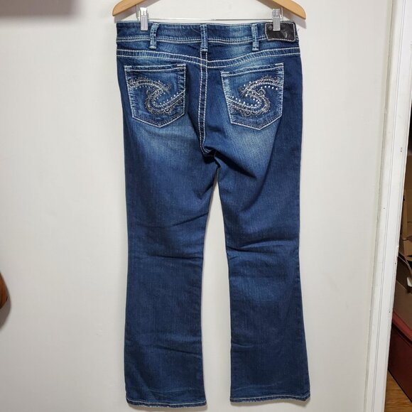 SILVER JEANS Suki Bootcut Jeans Stretch Mid-Rise Indigo Blue Women's 32 X 33" - Picture 5 of 15